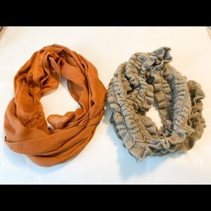 Infinity scarves! Perfect for fall and winter.